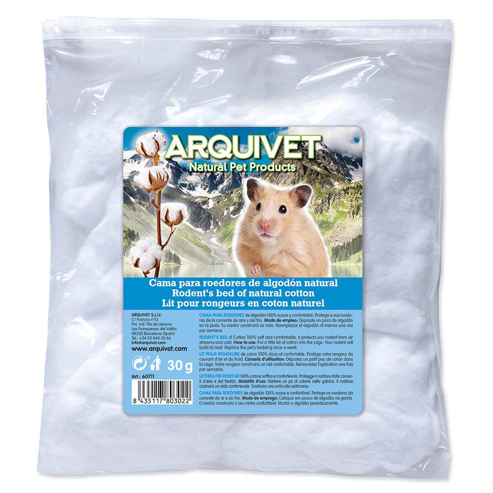 Algodón blanco para hamsters - Arquivet