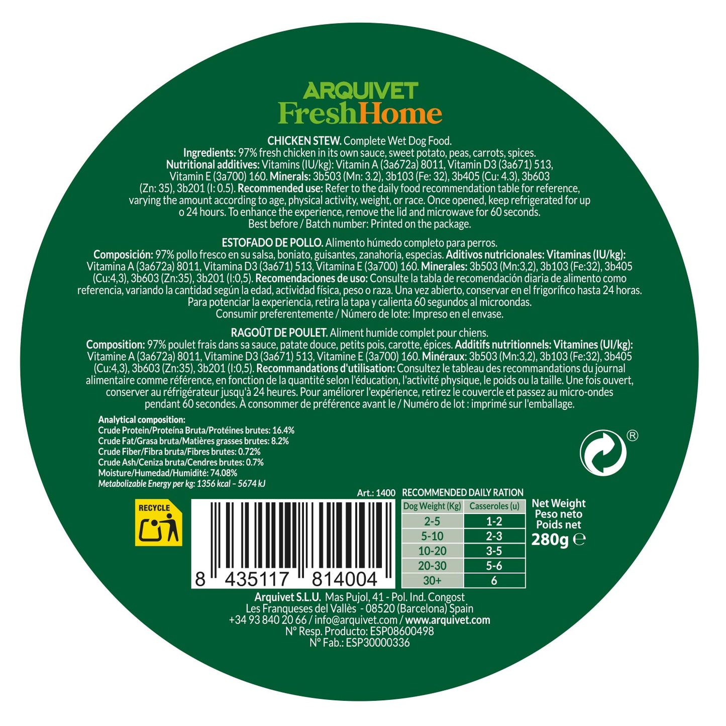 Estofado de pollo / FreshHome