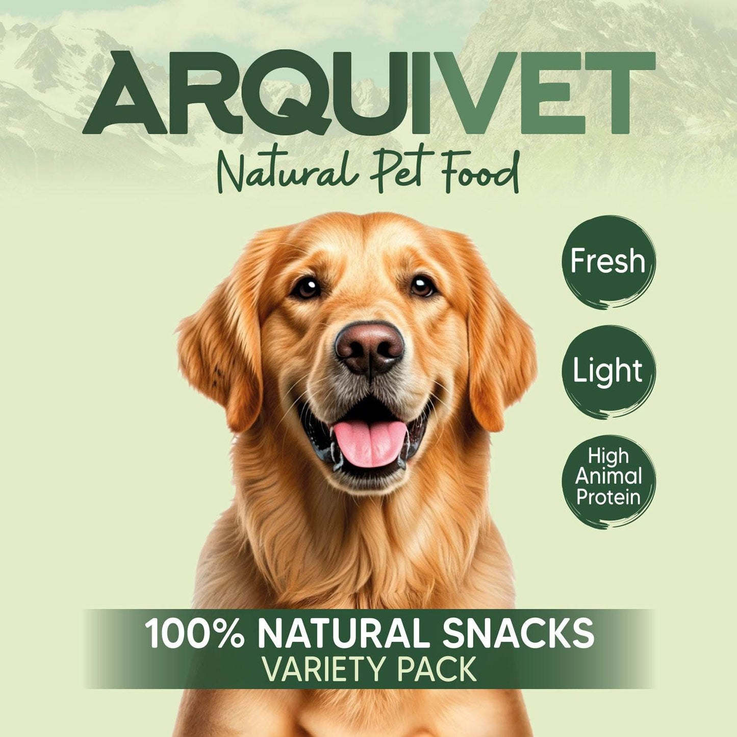 Snacks naturales para perros - 8 bolsas de 100g - Arquivet