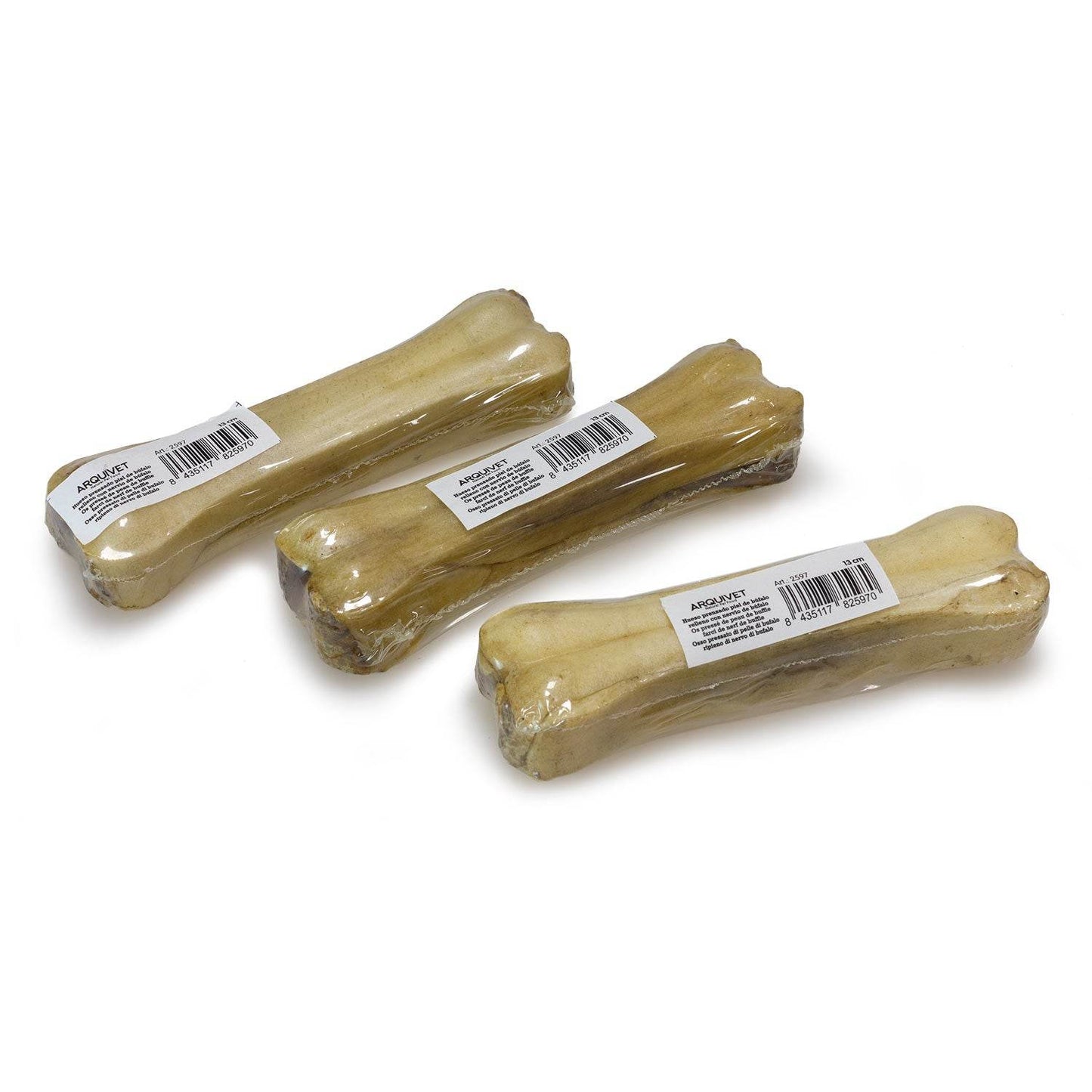 Buffalo skin pressed bone stuffed with buffalo nerve (shrink-wrapped) - Arquivet