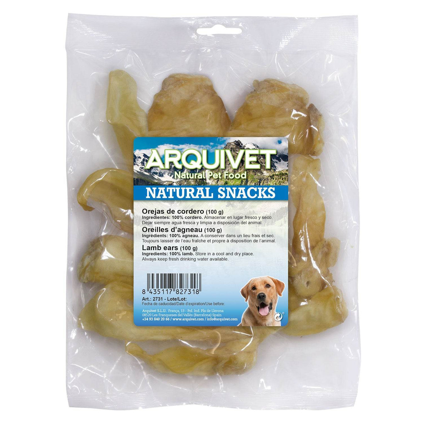 Oreja de cordero (Bolsa 100 g) - Arquivet