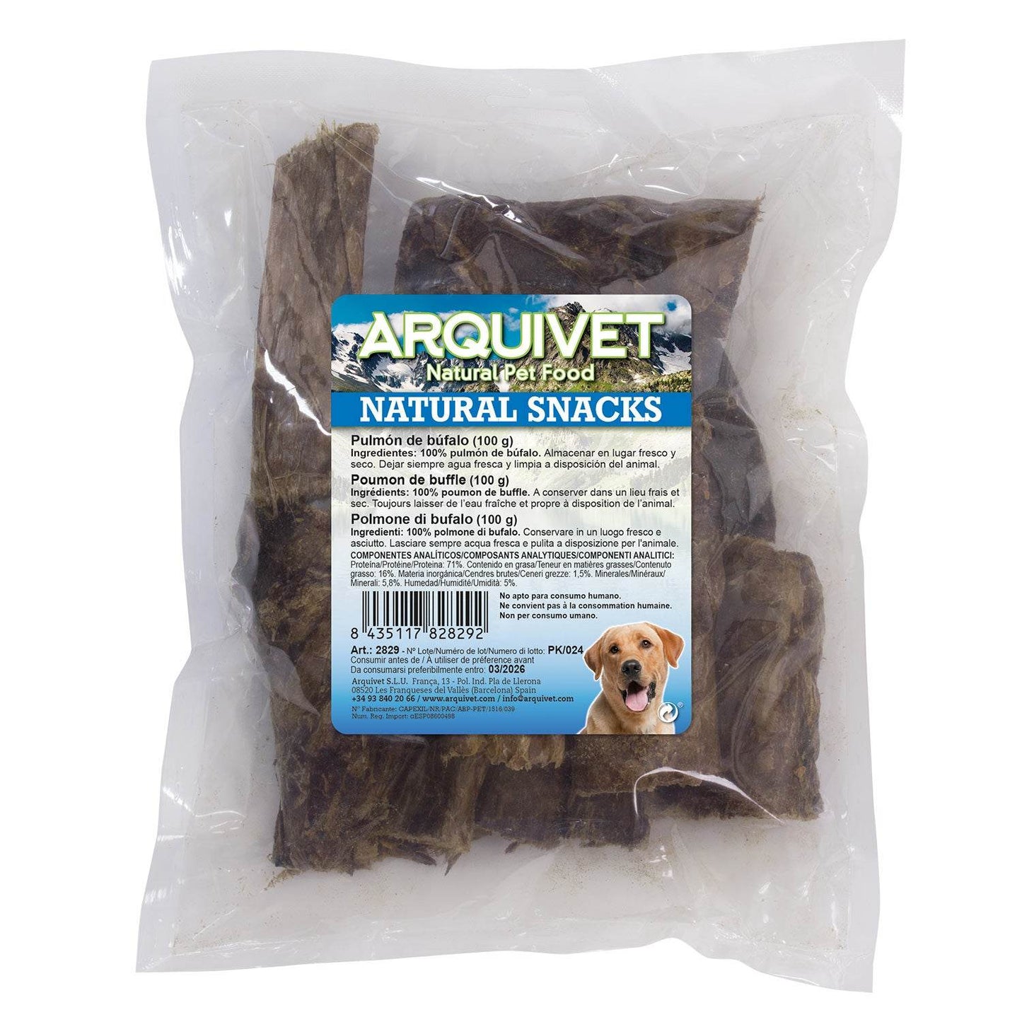 Pulmón de búfalo (Bolsa 100 gr) - Arquivet