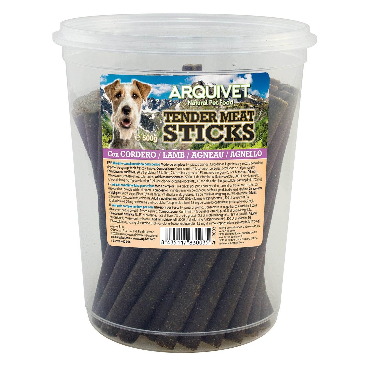 Tender Meat Sticks Cordero 500gr. - Arquivet