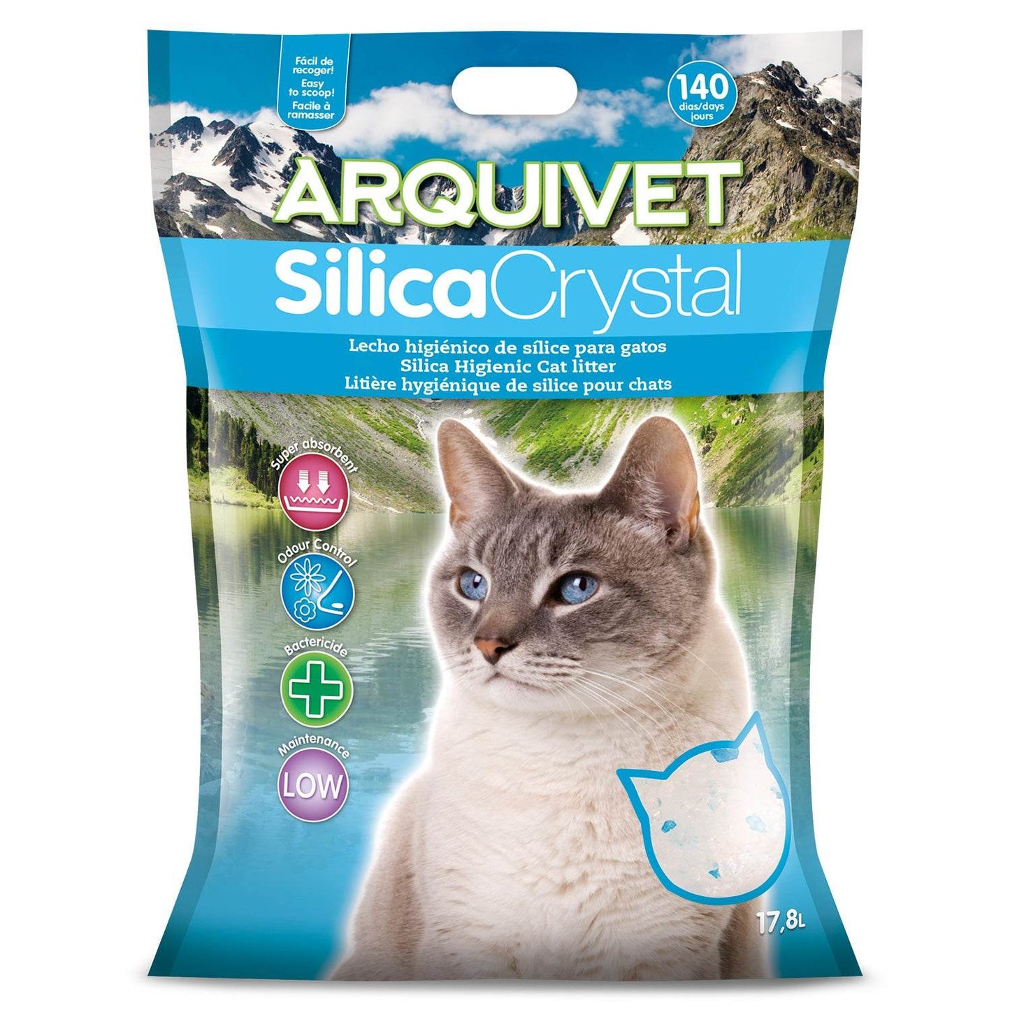 Lecho higiénico de arena de sílice para gatos - Arquivet