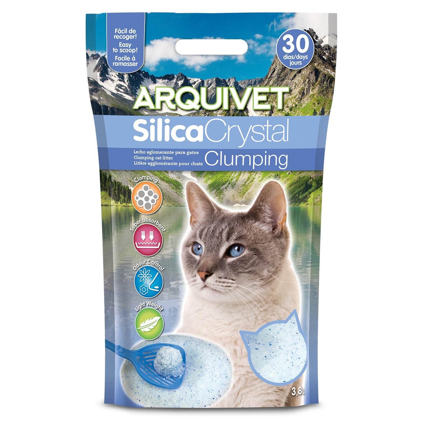 Silica clumping litter for cats. 3.8 L - Arquivet