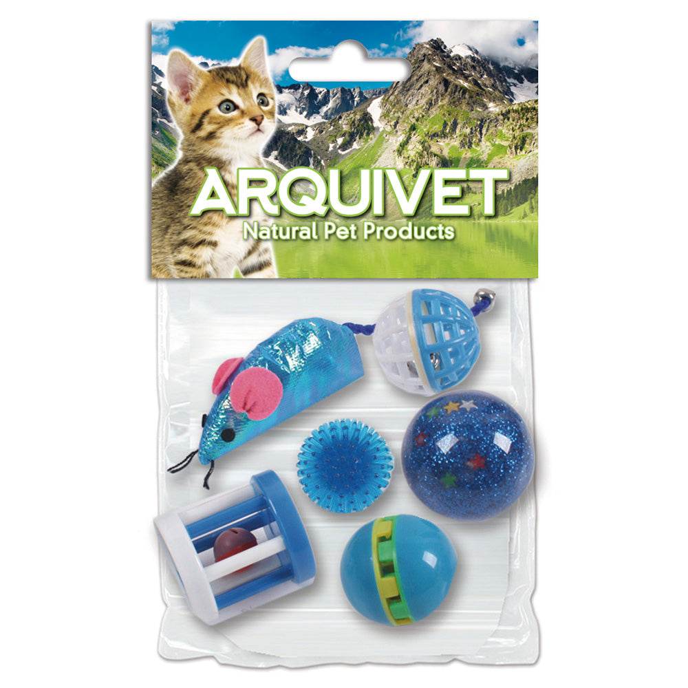 Kit of 6 different blue toys - Arquivet