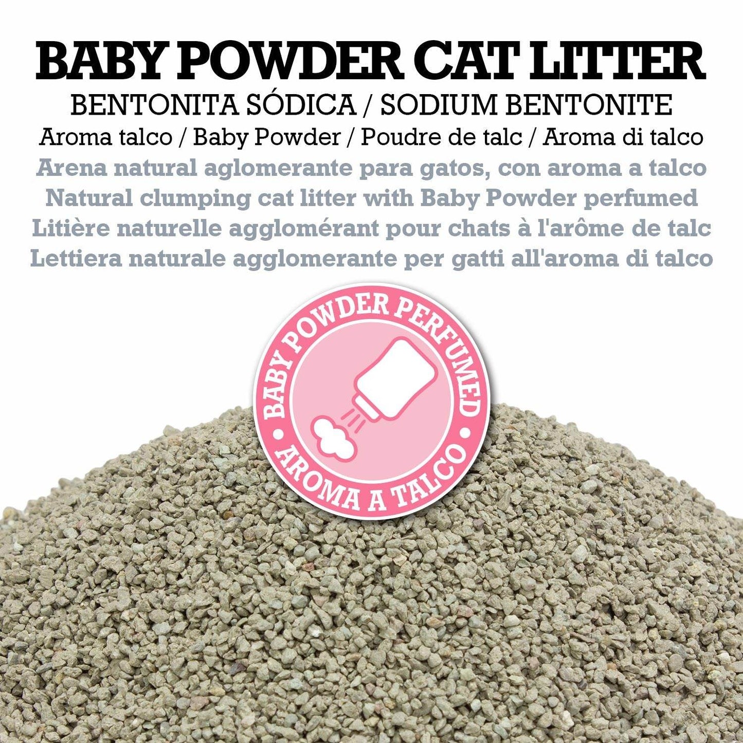 Baby Powder Cat Litter - Bentonita aroma a Talco - Arquivet