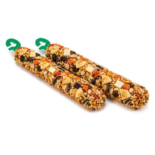 Palitos de fruta para papagaios