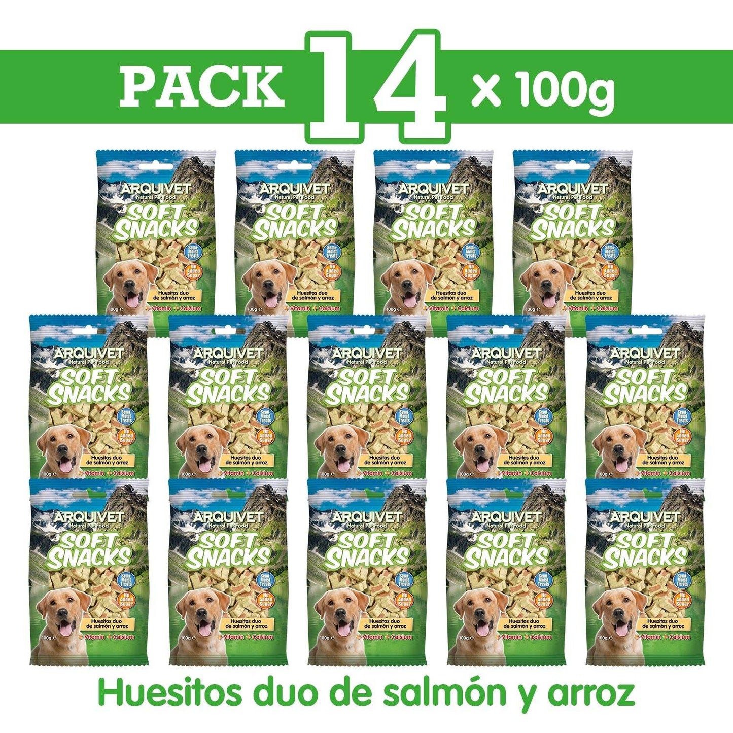 Soft Snacks - Huesitos duo de salmón y arroz - Arquivet