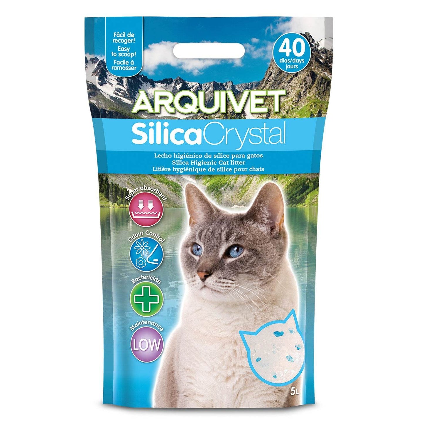 Lecho higiénico de arena de sílice para gatos - Arquivet