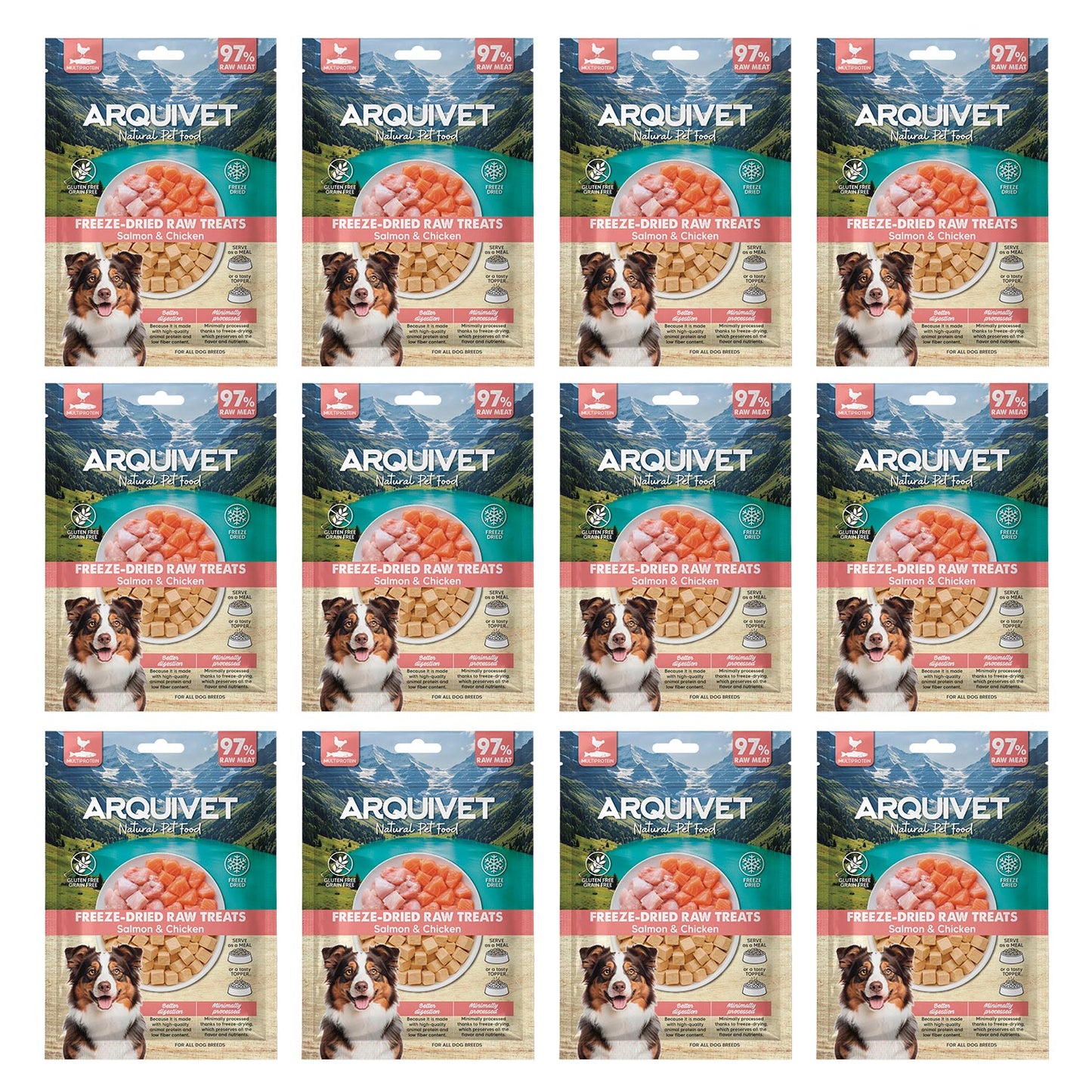 Freeze-Dried Raw Treats - Dados de Salmón y Pollo
