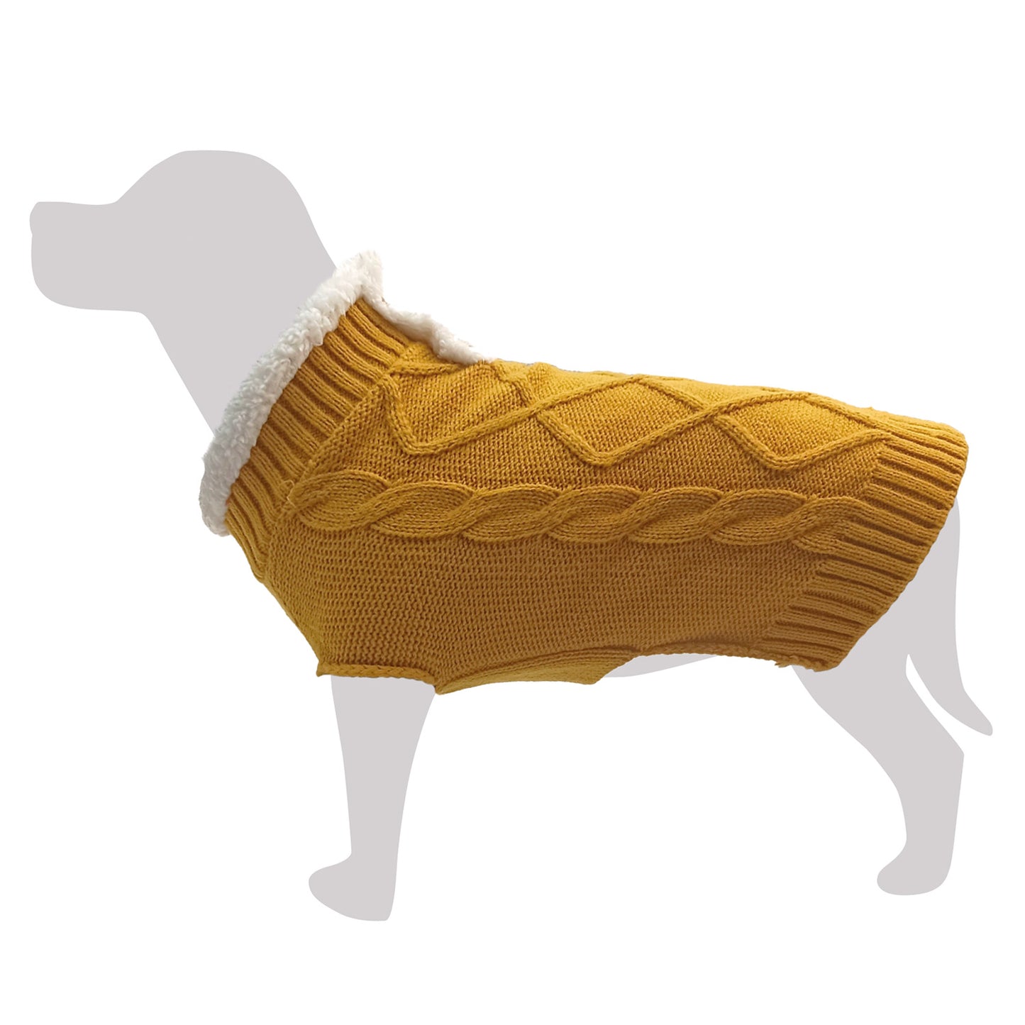 Jersey de punto con cuello de borreguito "Mulhacen"