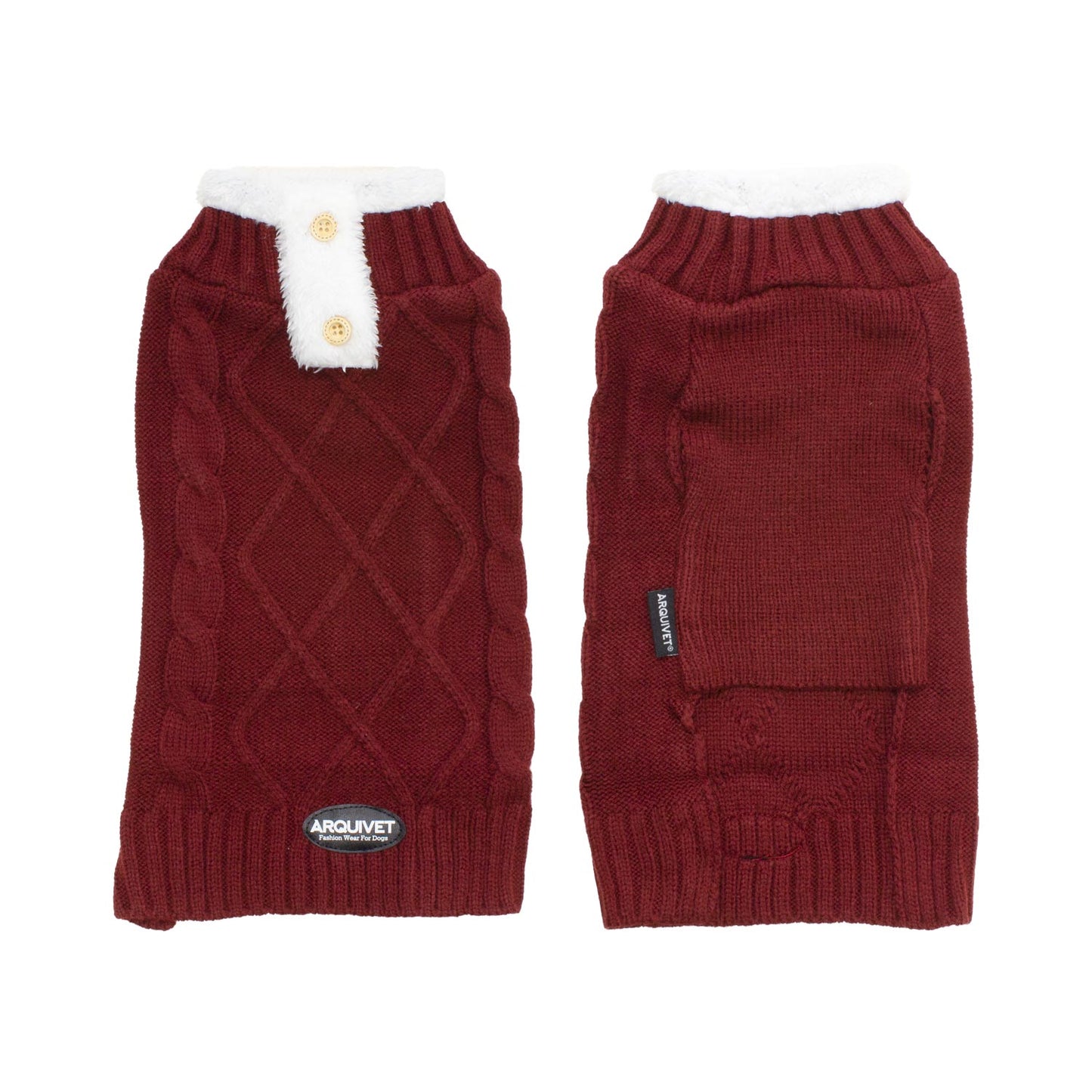 Jersey de punto con cuello de borreguito "Teide"