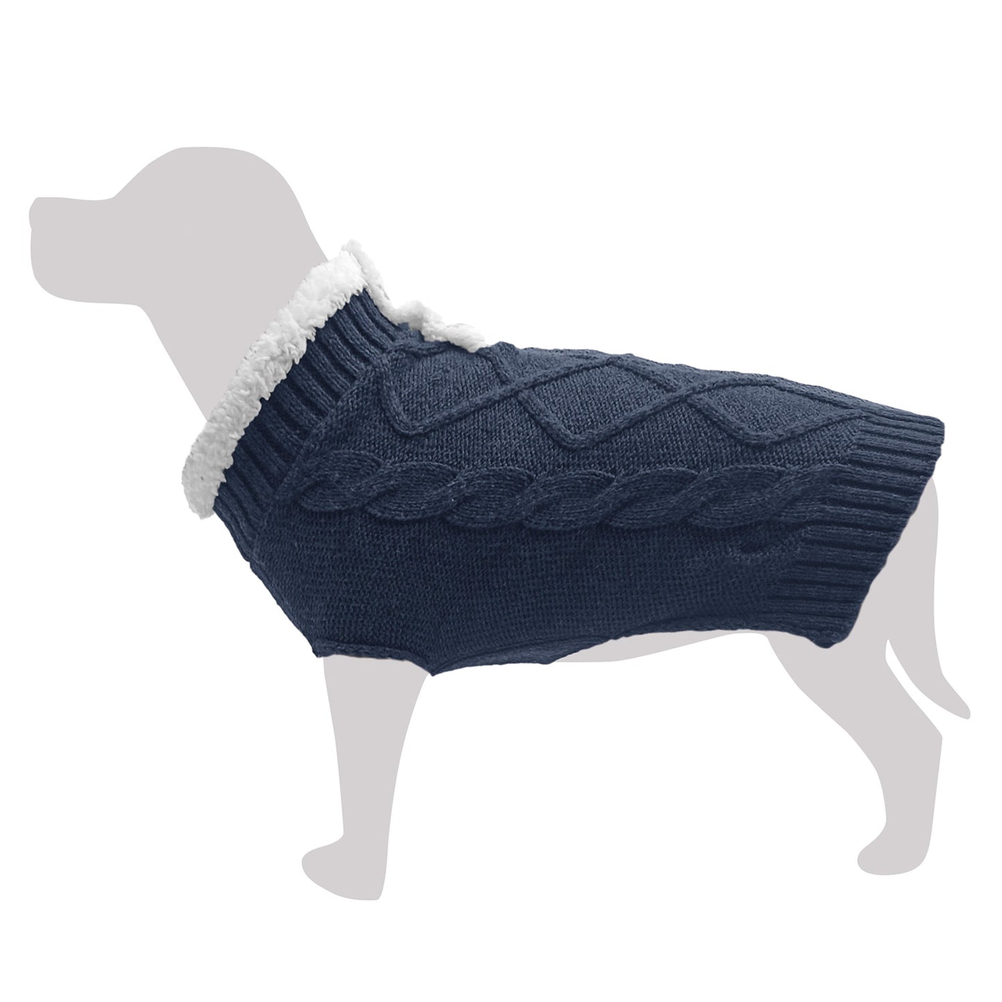 Jersey de punto con cuello de borreguito "Aneto"