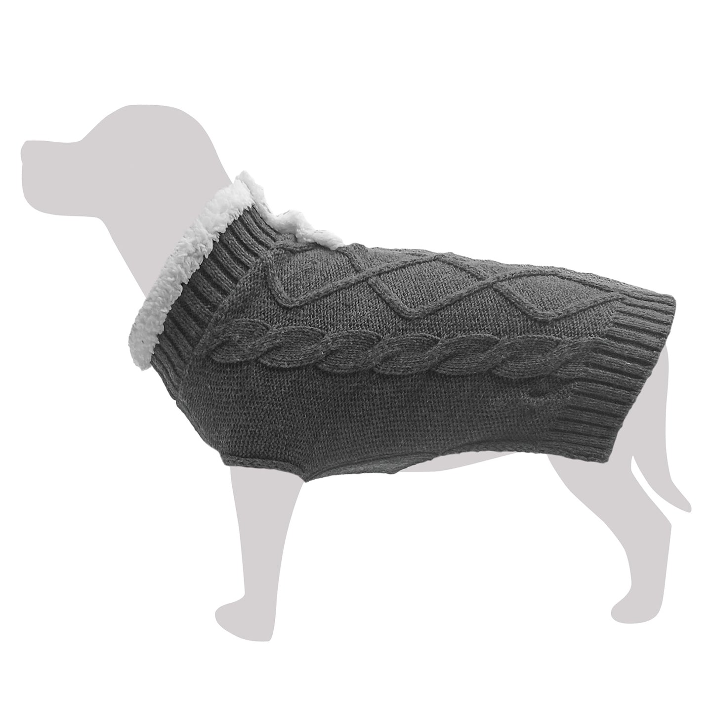 Jersey de punto con cuello de borreguito "Moncayo"