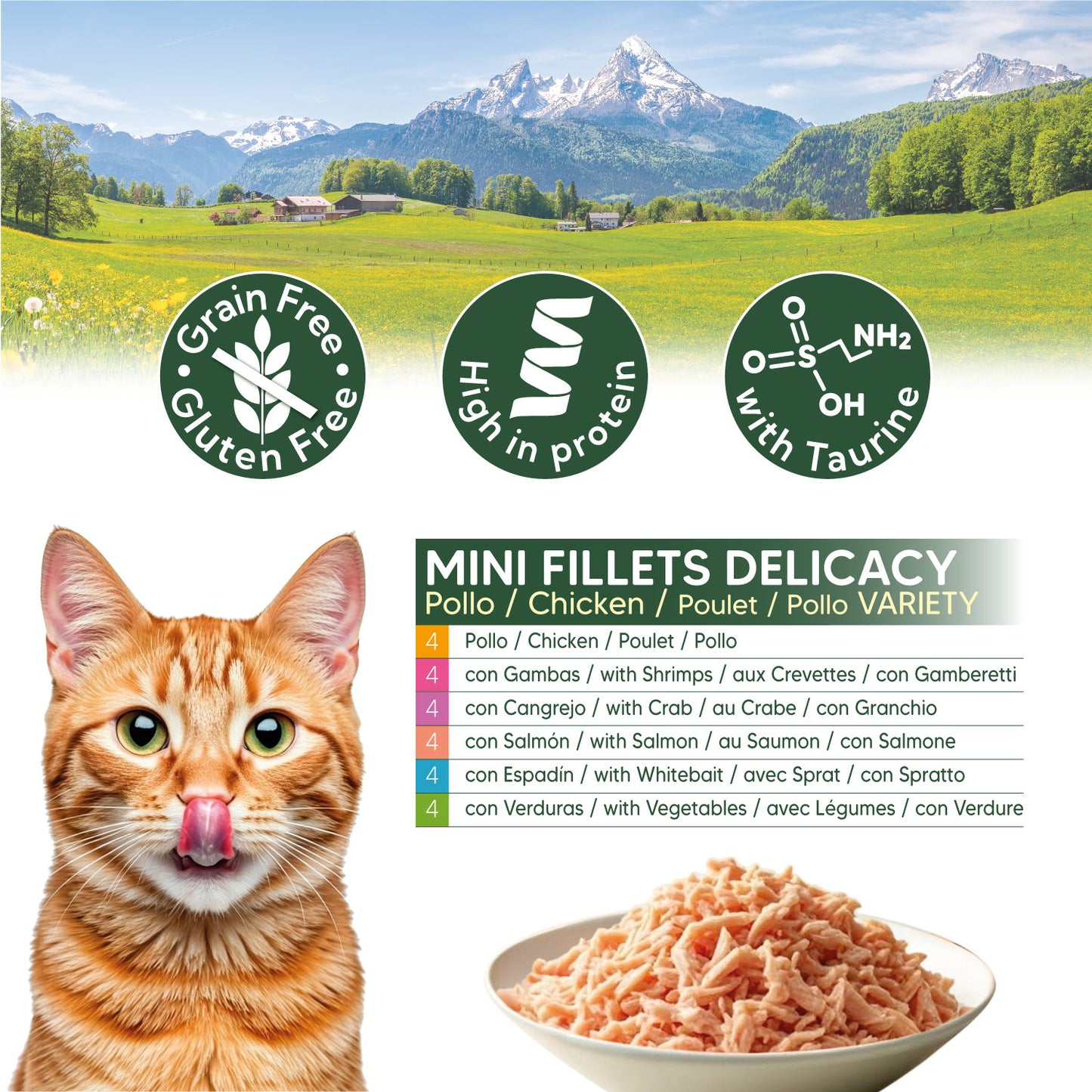 Latas de filetes de pollo (6 recetas) - Variety pack
