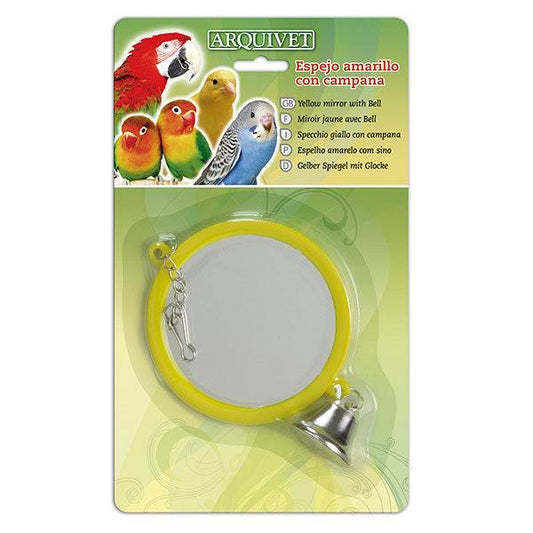 Miroir jaune avec cloche 12x8x2 cm - Arquivet