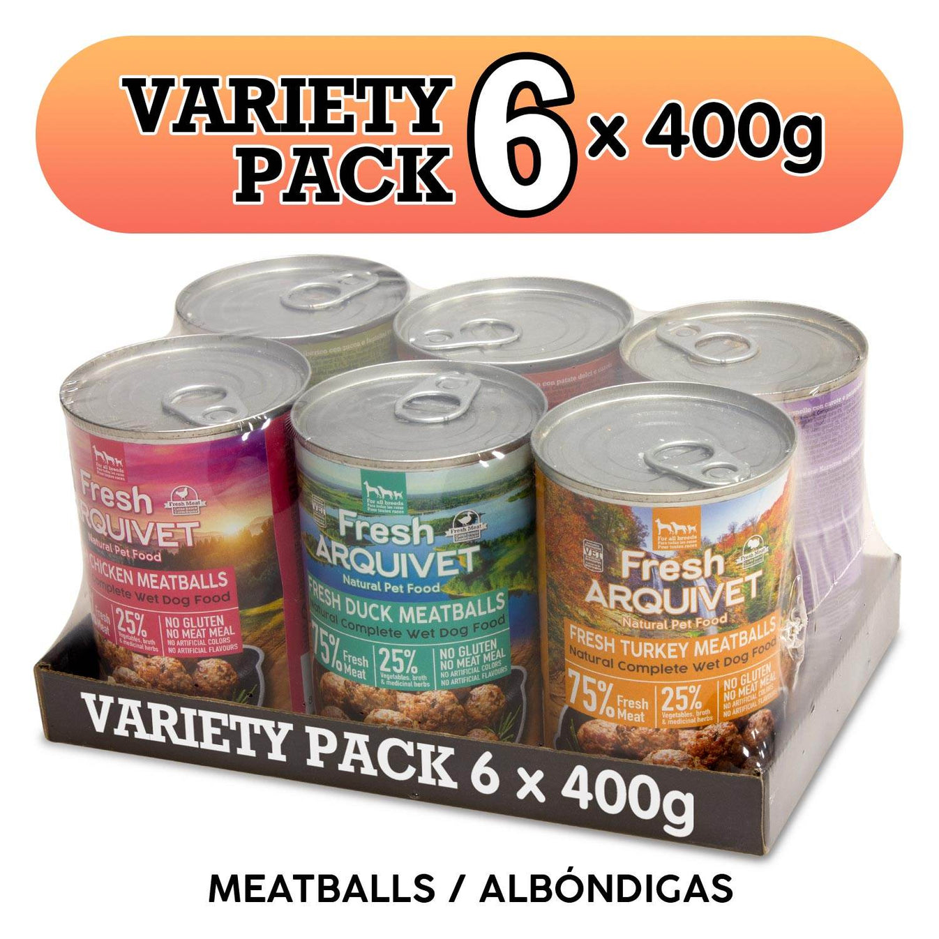 Fresh - VARIETY PACK of meatballs 6x400gr - Arquivet