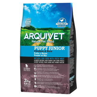 Pienso Super Premium de Pollo y Arroz para cachorros (carne fresca) - Arquivet