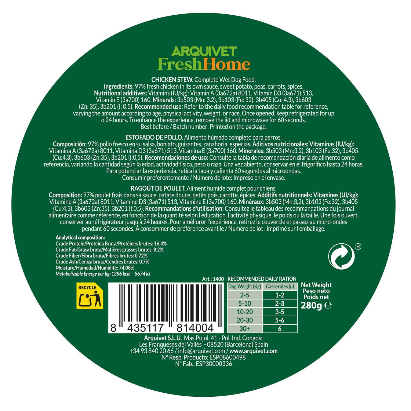 Estofado de pollo / FreshHome