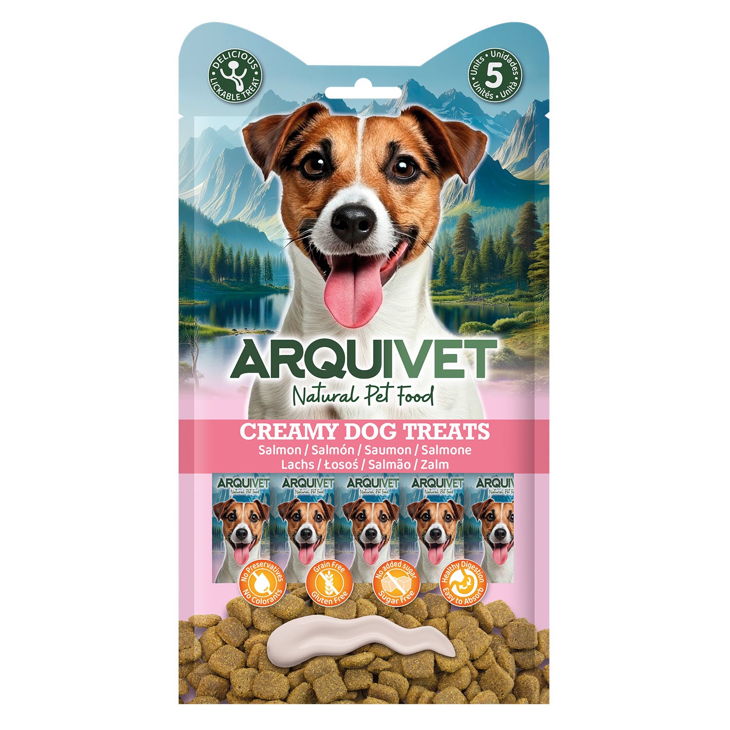 Creamy Dog Treats - Snack cremoso de salmón (bolsa 5 sobres de 14 g)