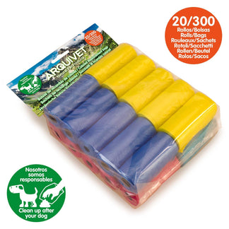 Bolsas de colores para recogida de excrementos de perros - Arquivet