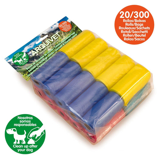 Bolsas de colores para recogida de excrementos de perros - Arquivet