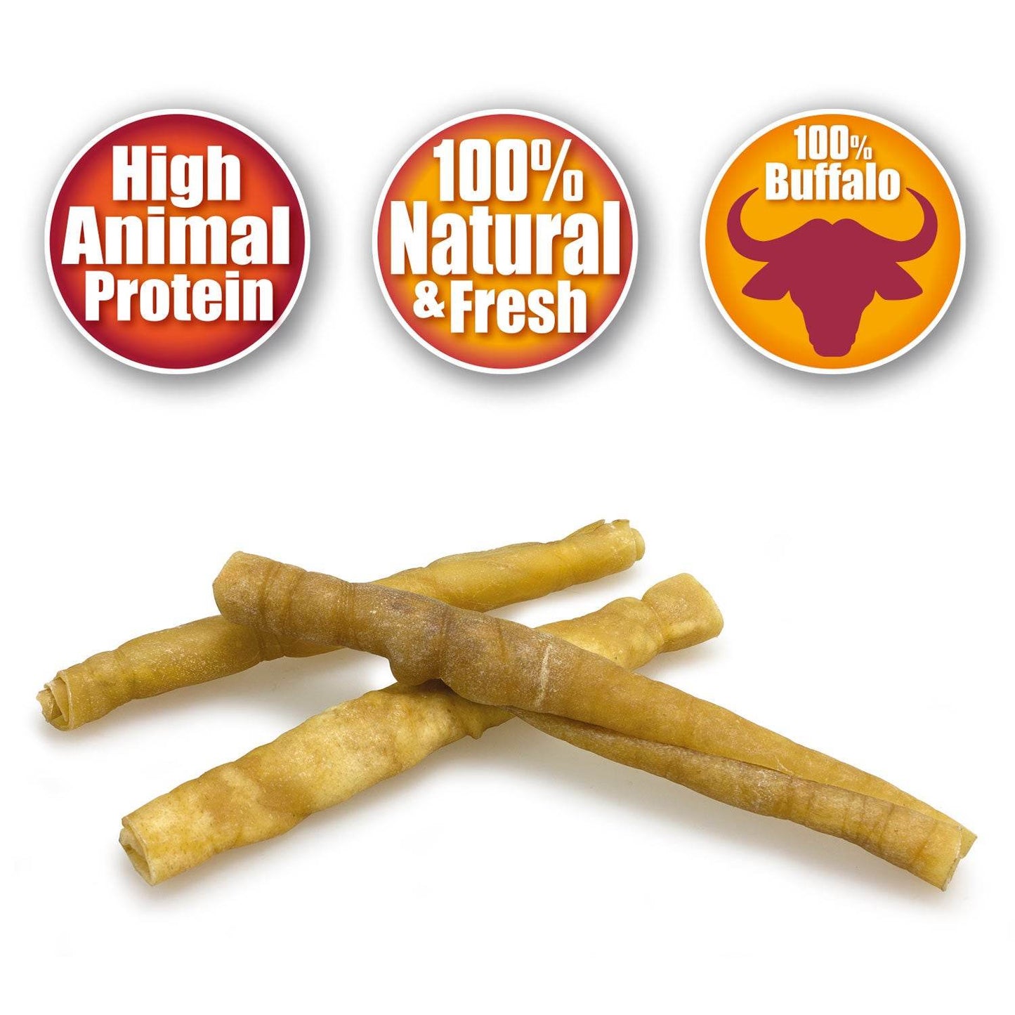 Barritas de colágeno de Búfalo - 12 cm - 100 g - 5 unidades - Arquivet