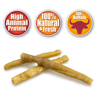 Barritas de colágeno de Búfalo - 12 cm - 100 g - 5 unidades - Arquivet