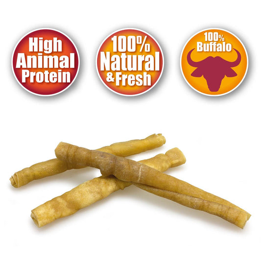 Barritas de colágeno de Búfalo - 12 cm - 100 g - 5 unidades - Arquivet