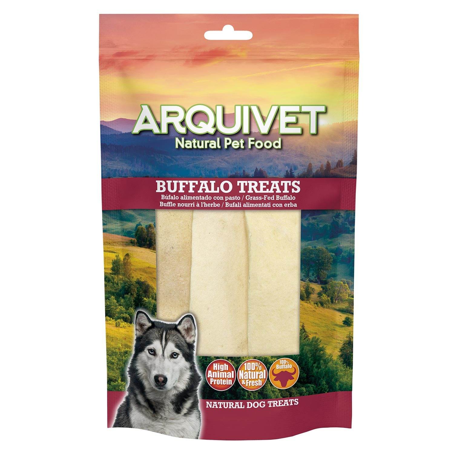 Piel de Búfalo - 80g - 12x4cm - 4 unidades - Arquivet