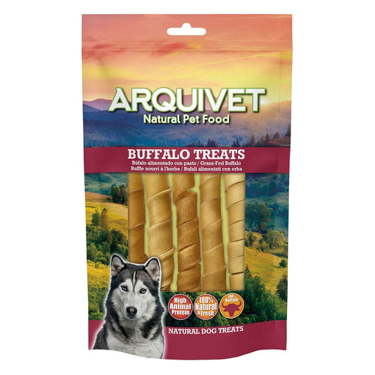 Espirales de Colágeno de Búfalo - 12 cm - 100 g - 5 unidades - Arquivet