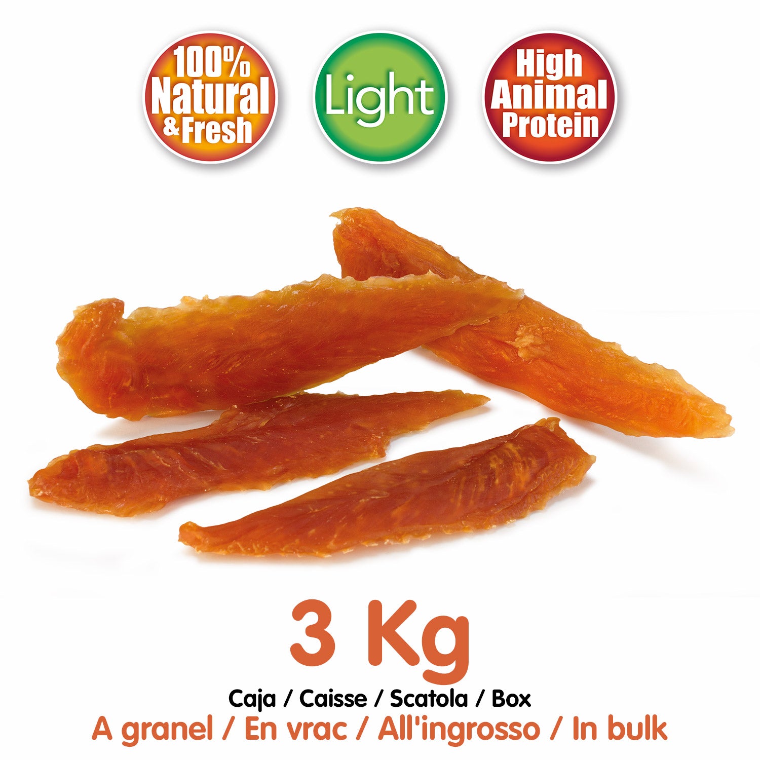 Filete de pollo (A granel - 3 Kg) - Snacks naturales para perros