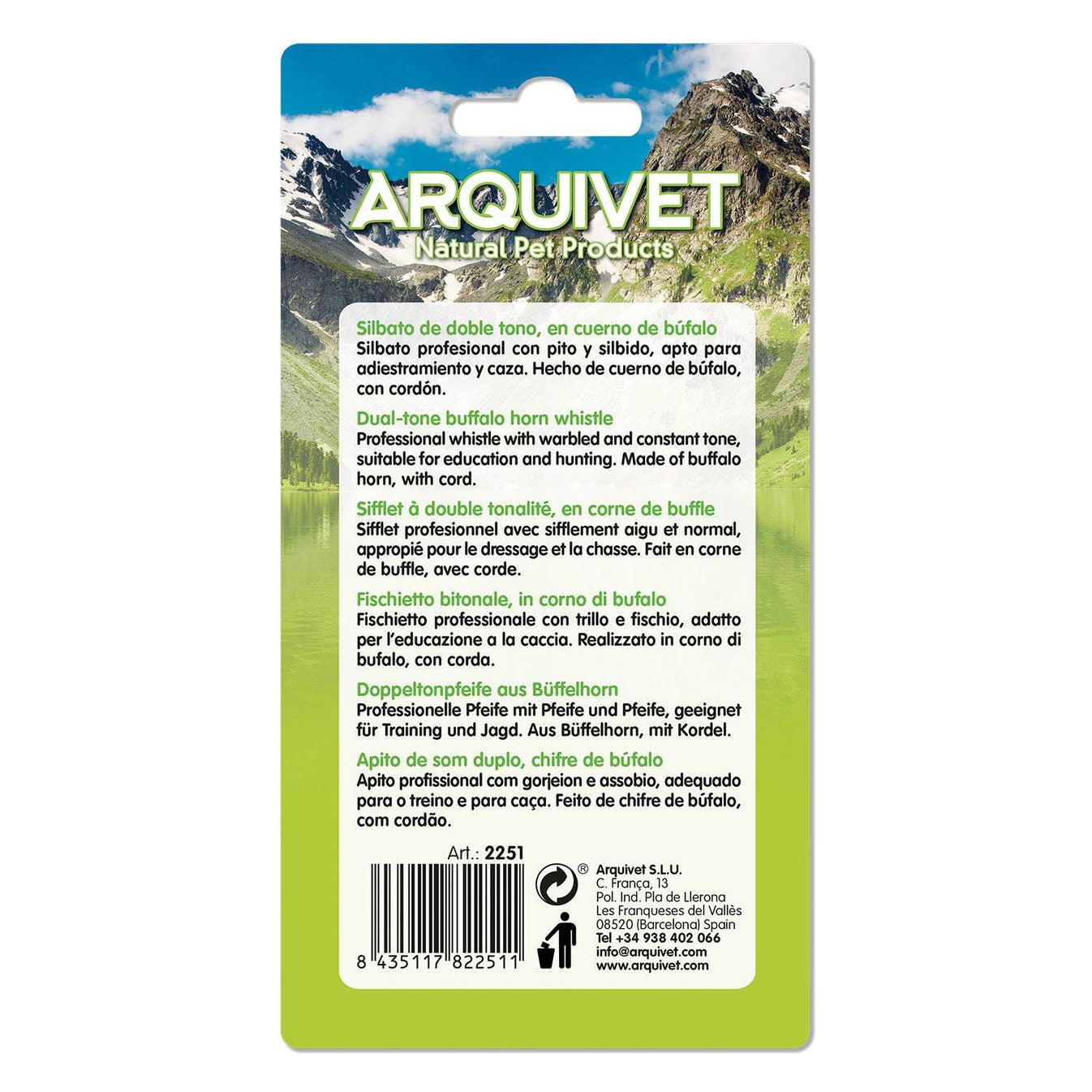Silbato de cuerno de búfalo - Arquivet