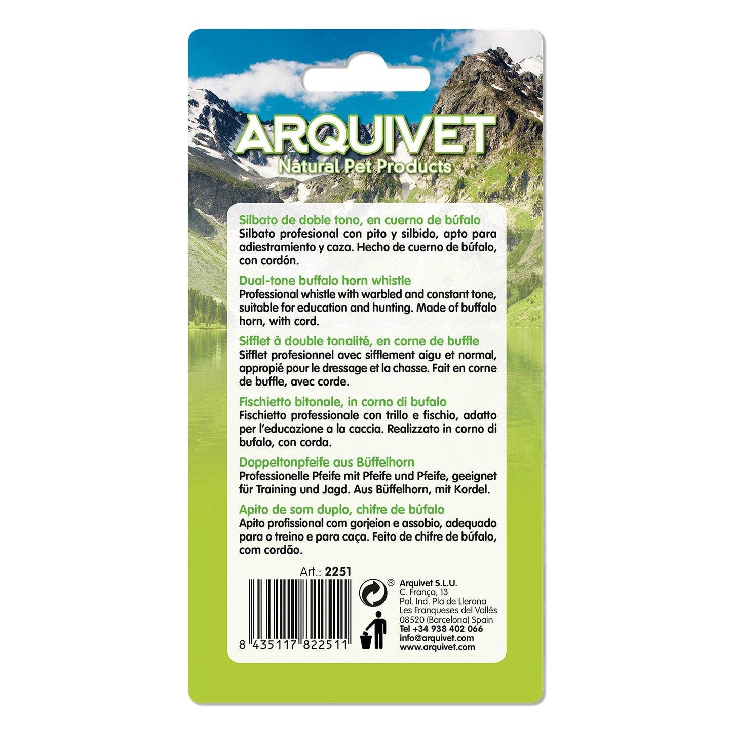 Silbato de cuerno de búfalo - Arquivet