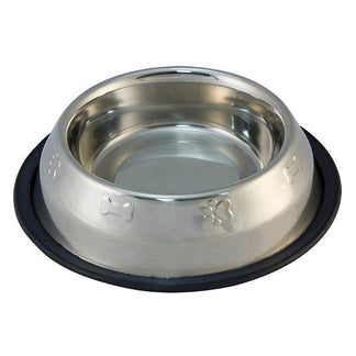 Comedero inoxidable decorado - Arquivet