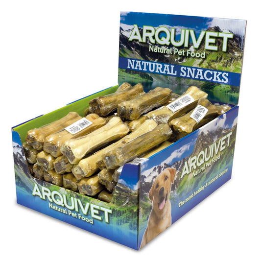 Hueso prensado piel de búfalo relleno con nervio de búfalo (retractilado) - Arquivet