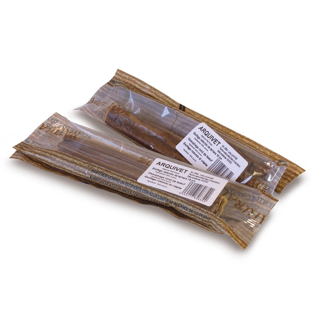 Esófago redondo de ternera 15 cm (Caja completa 50 unidades retractiladas) - Arquivet