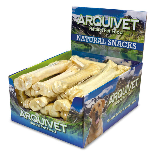 Huesos de Calcio de búfalo 18-25cm - Caja expositora de 16 unidades - 4.000 gr - Arquivet