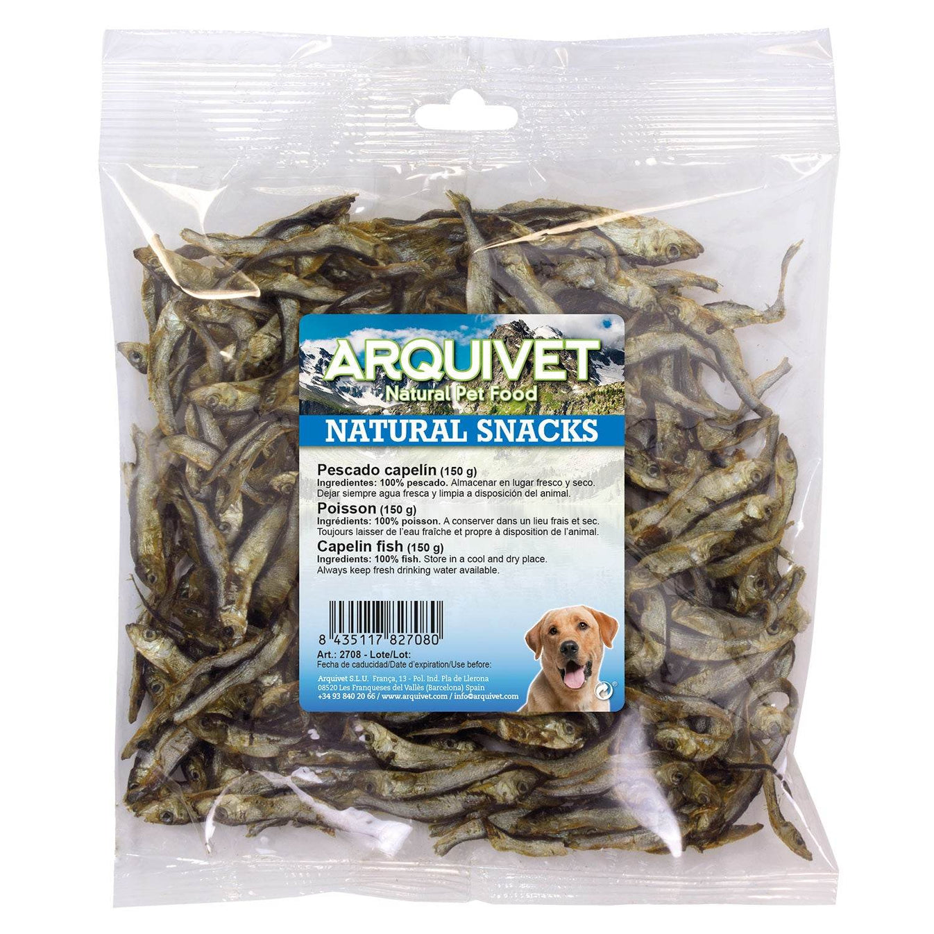 Pescado capelín (Bolsa 150 g) - Arquivet