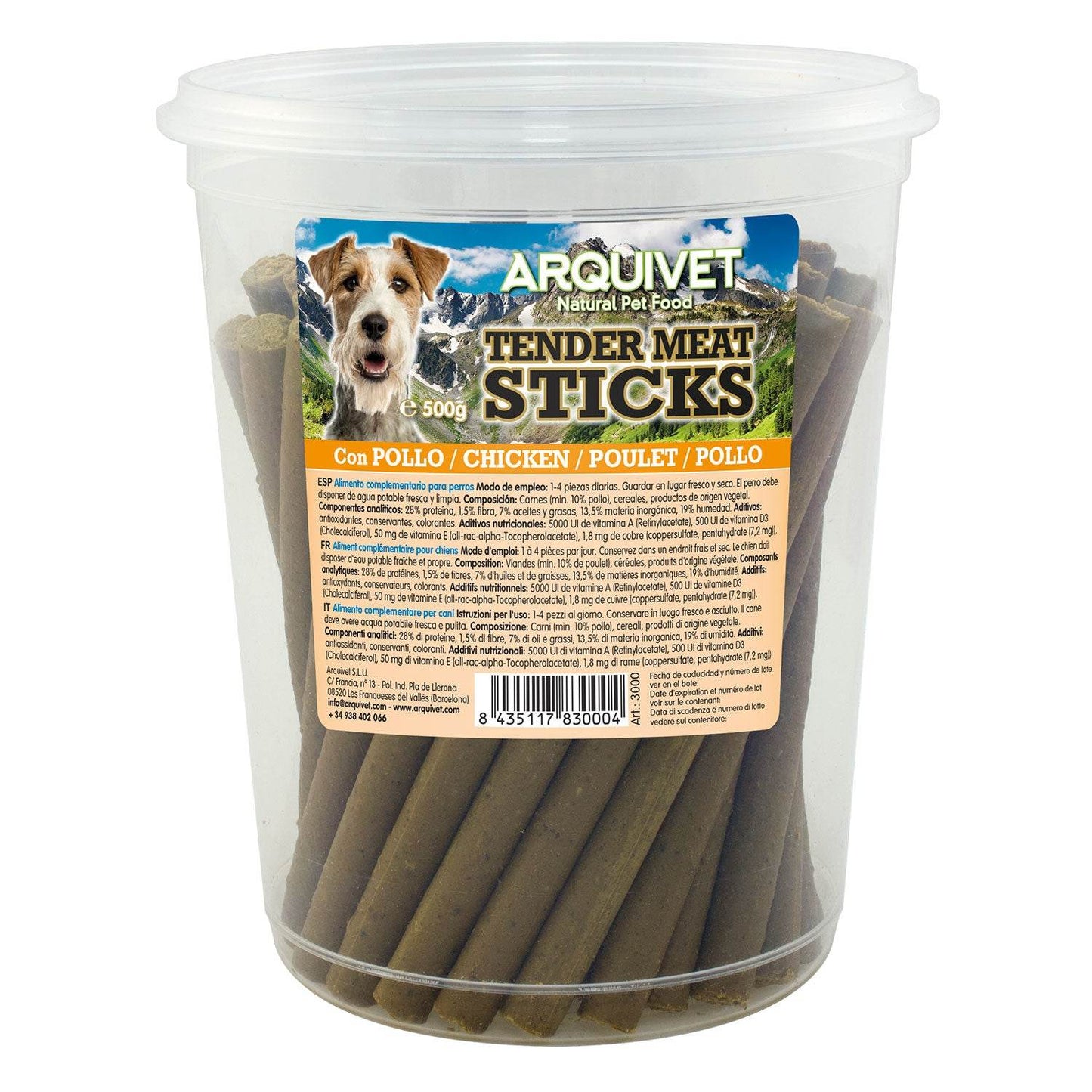 Tender Meat Sticks Pollo 500gr. - Arquivet