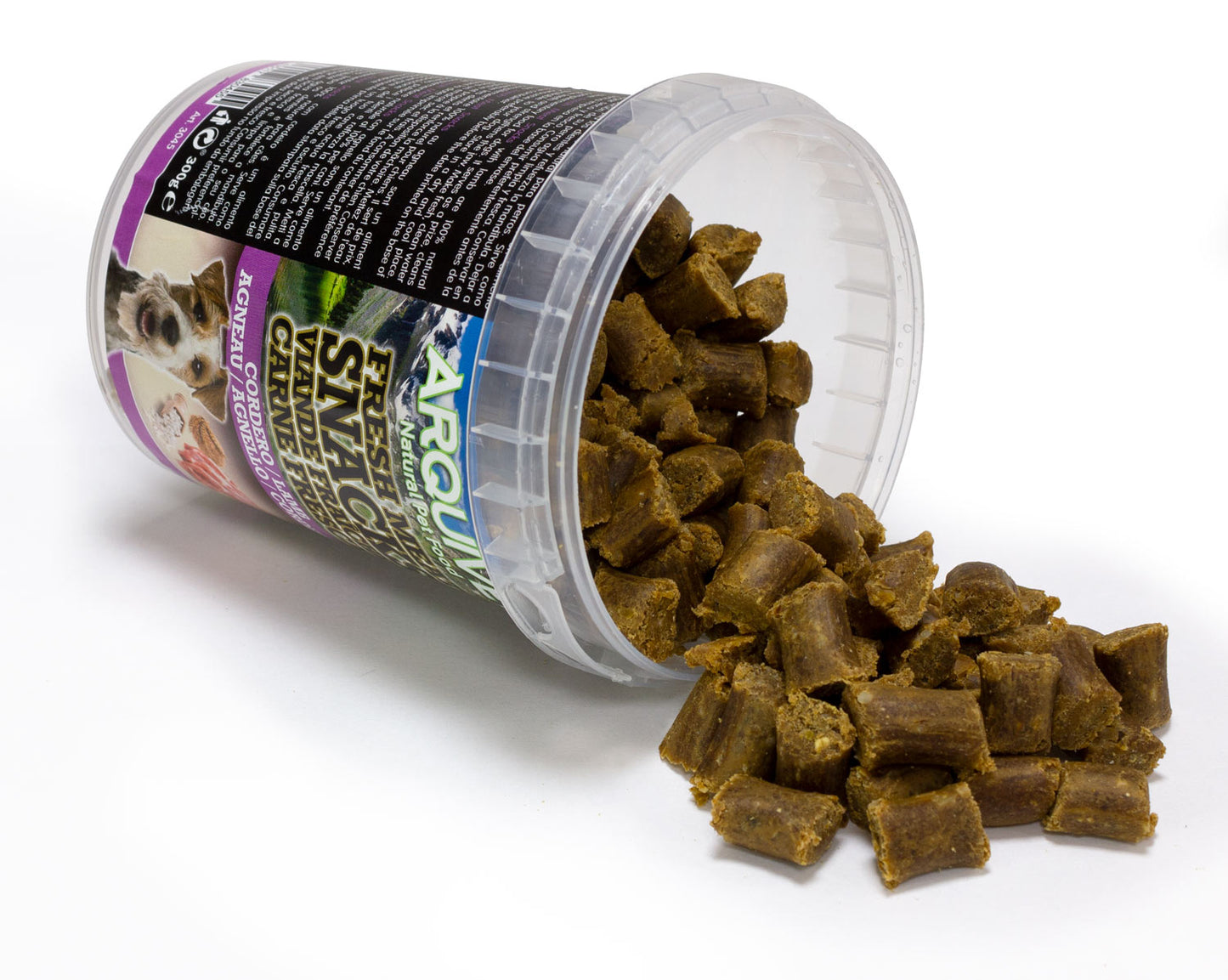 Semi-moist lamb snacks