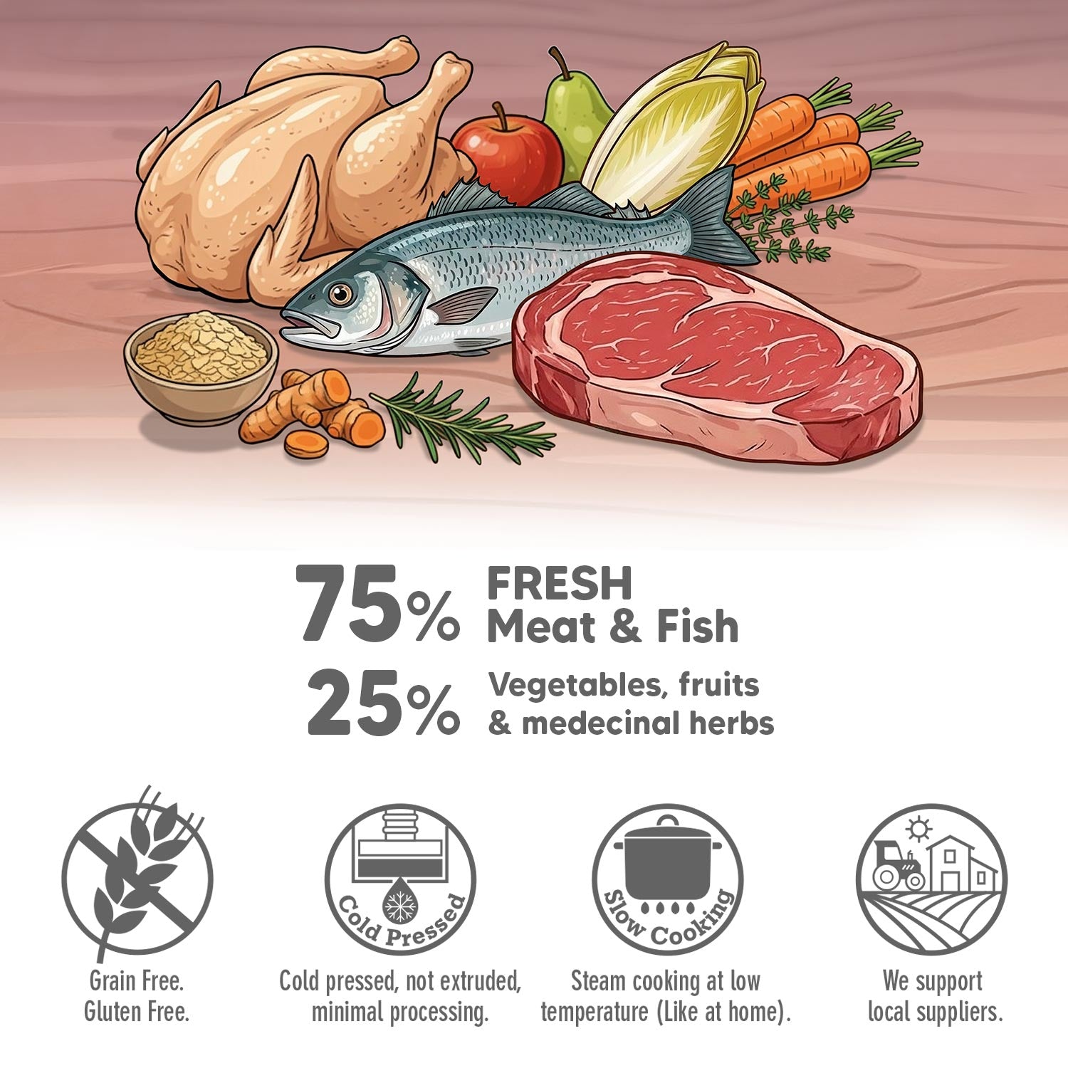 Fresh Meat Snacks - Snacks Carne fresca - Ternera fresca - 300 g - para perros