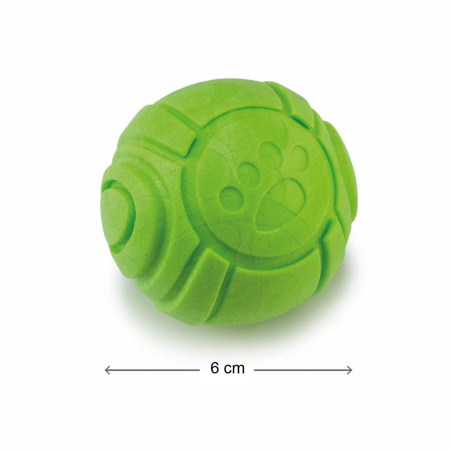 Bola dental verde con huellas - Arquivet