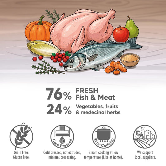 Snacks de carne fresca - Senior & Light - Pavo y pescado blanco - Fresh Meat Snacks