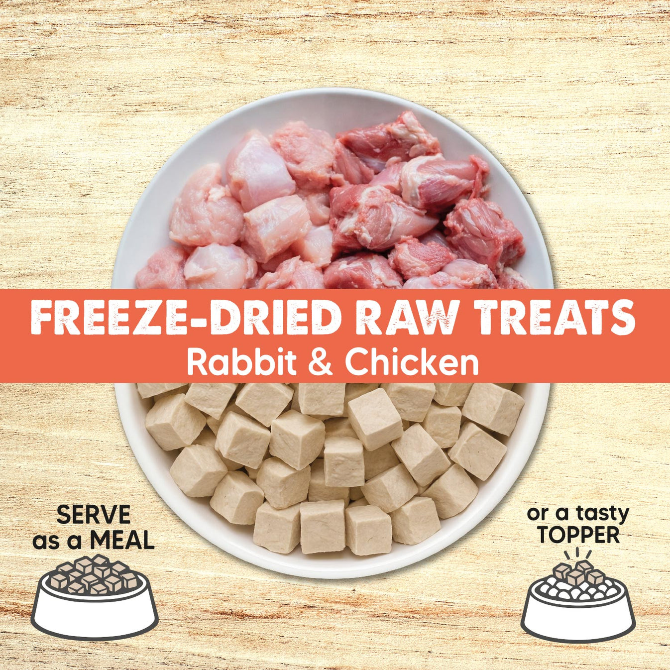 Freeze-Dried Raw Treats - Cubetti di coniglio e pollo