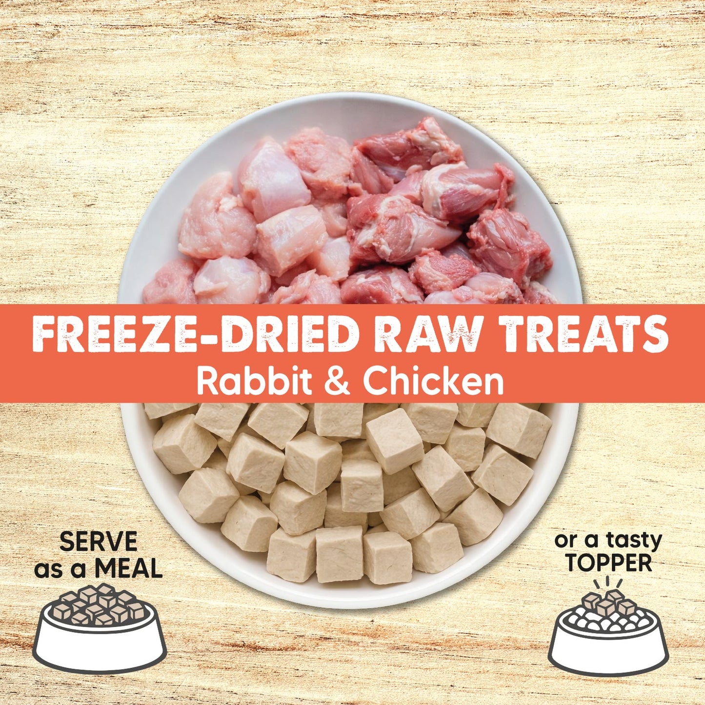 Freeze-Dried Raw Treats - Cubetti di coniglio e pollo