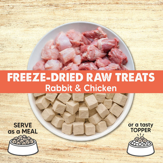 Freeze-Dried Raw Treats - Cubos de coelho e frango