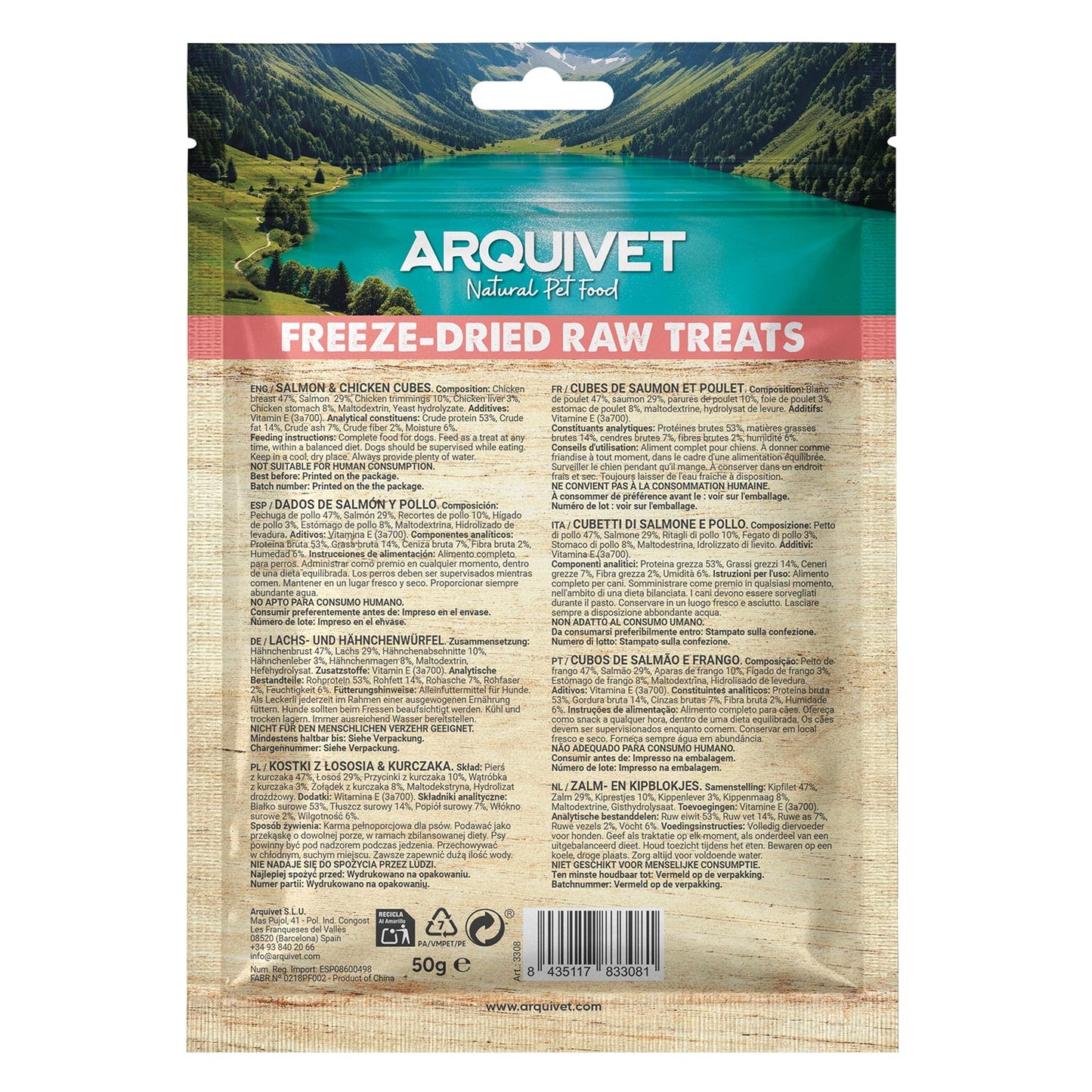 Freeze-Dried Raw Treats - Cubetti di salmone e pollo