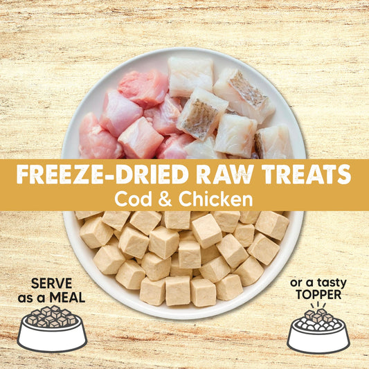 Freeze-Dried Raw Treats - Cubos de bacalhau e frango